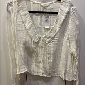 American Eagle Chelsea Collar Button-Up Blouse